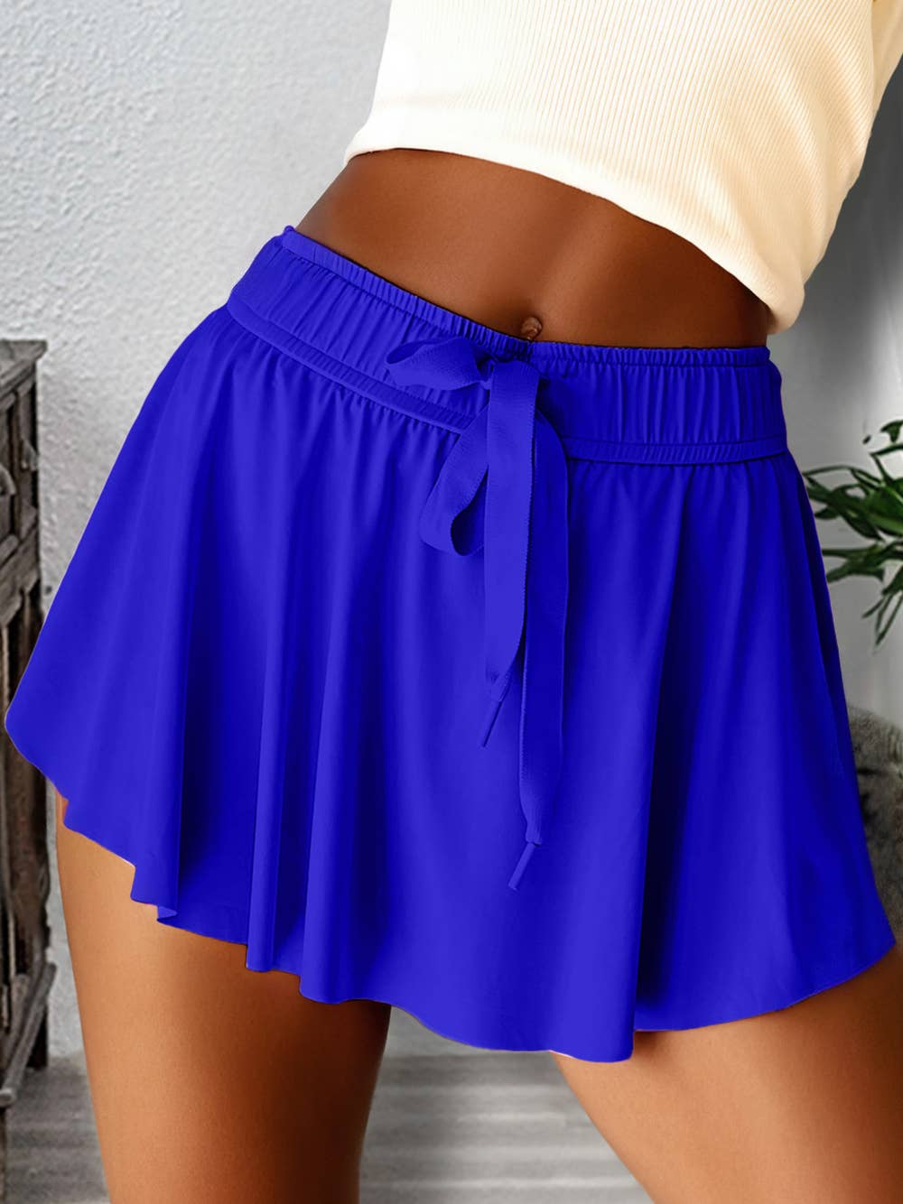 1 the Woman - Drawstring High Waist Lined Tennis Skorts | 10 Colors S-4X