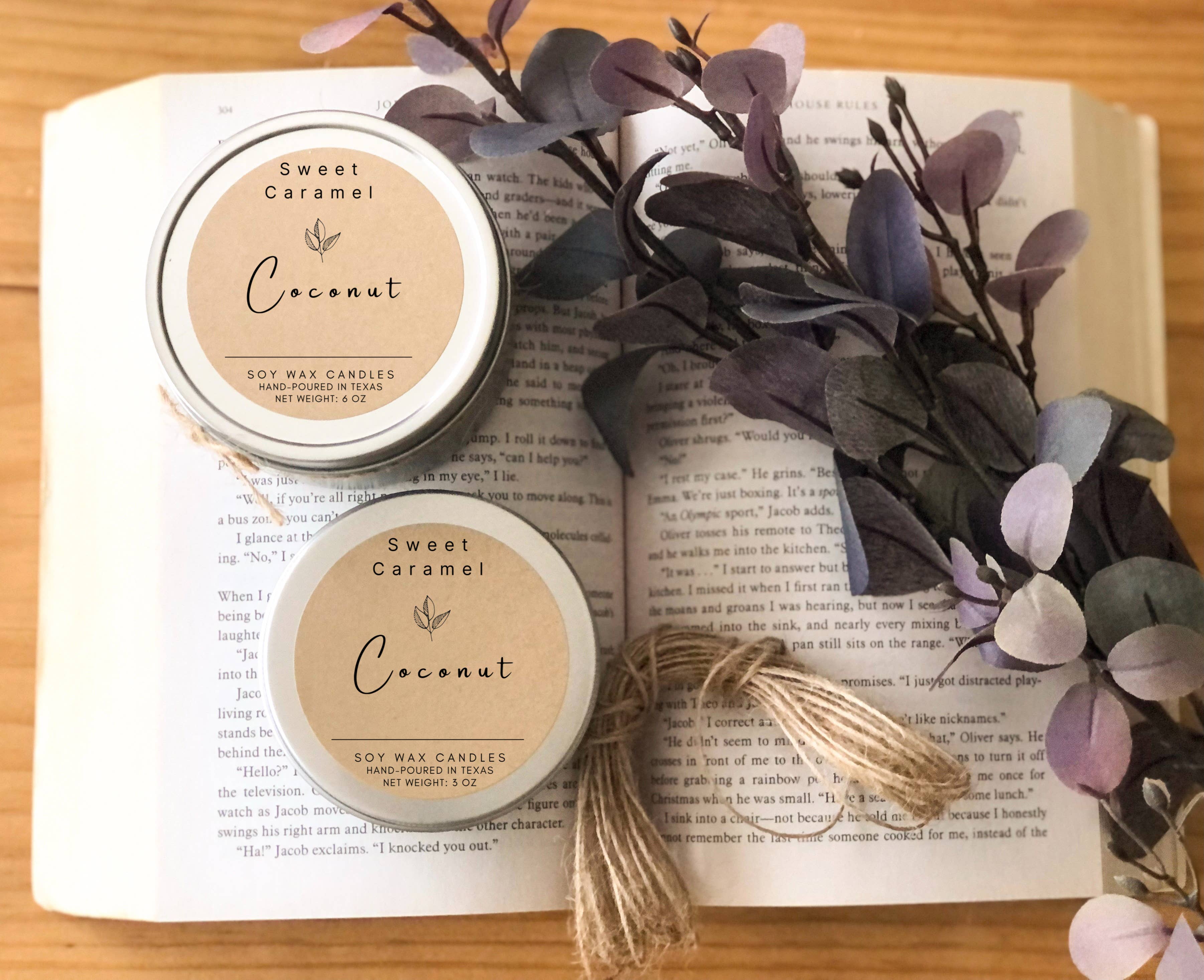 Sweet Caramel Shop - Handmade Soy Candles, 4 oz Candles, Scented, Vegan, Homemade