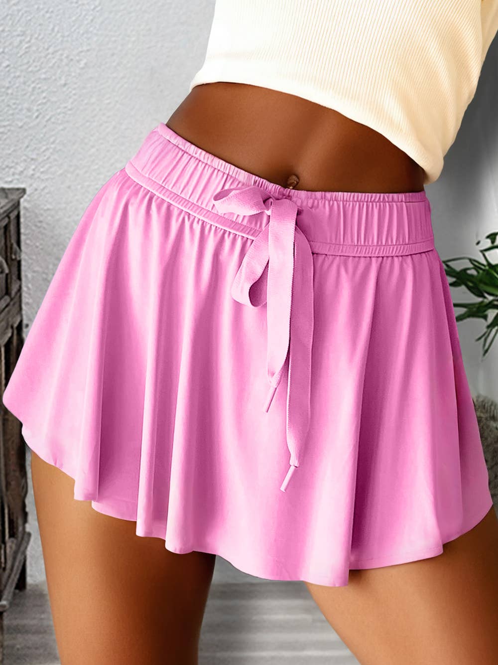 1 the Woman - Drawstring High Waist Lined Tennis Skorts | 10 Colors S-4X
