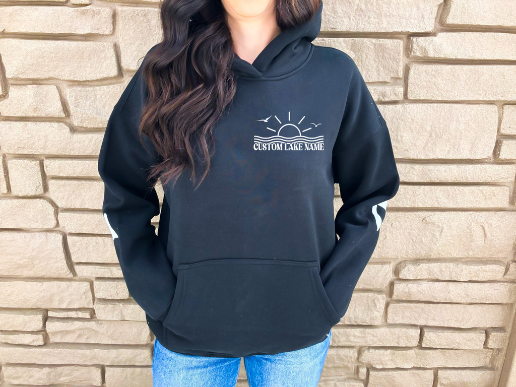 Lake Life Back Personalized Unisex Hoodie