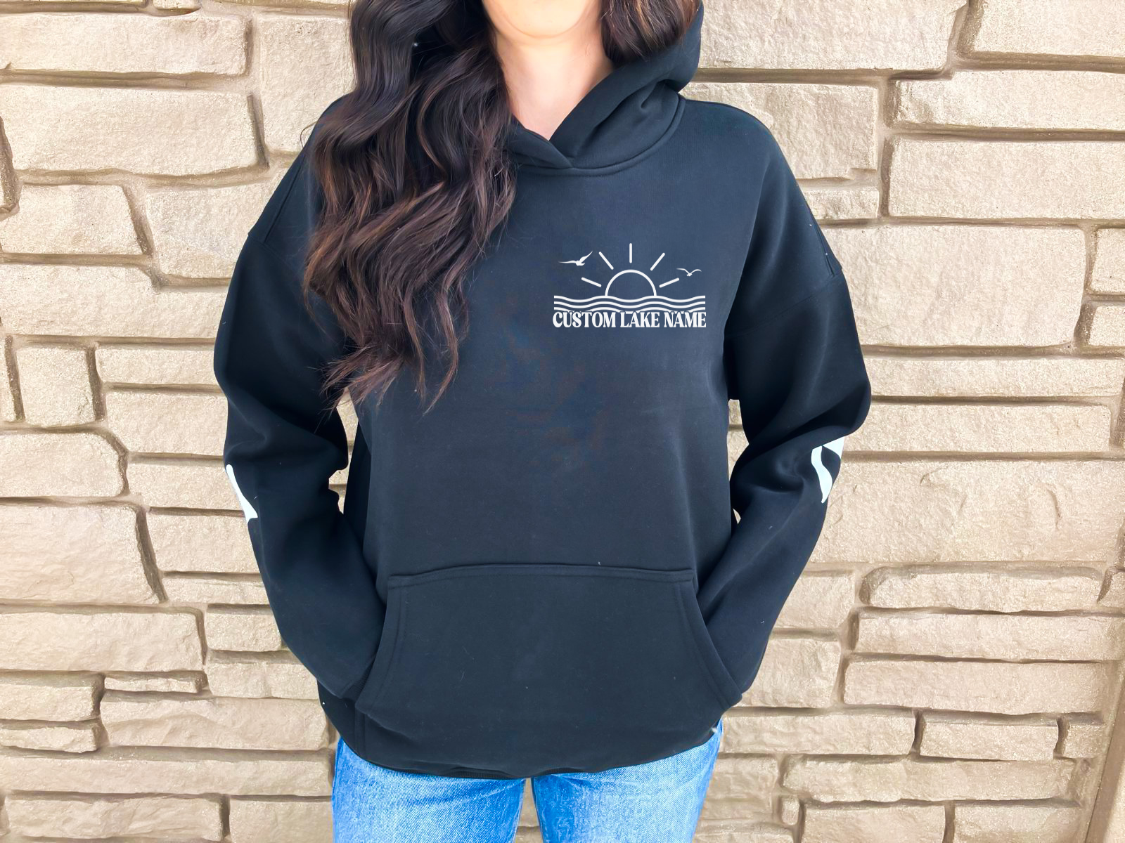 Lake Life Back Personalized Unisex Hoodie