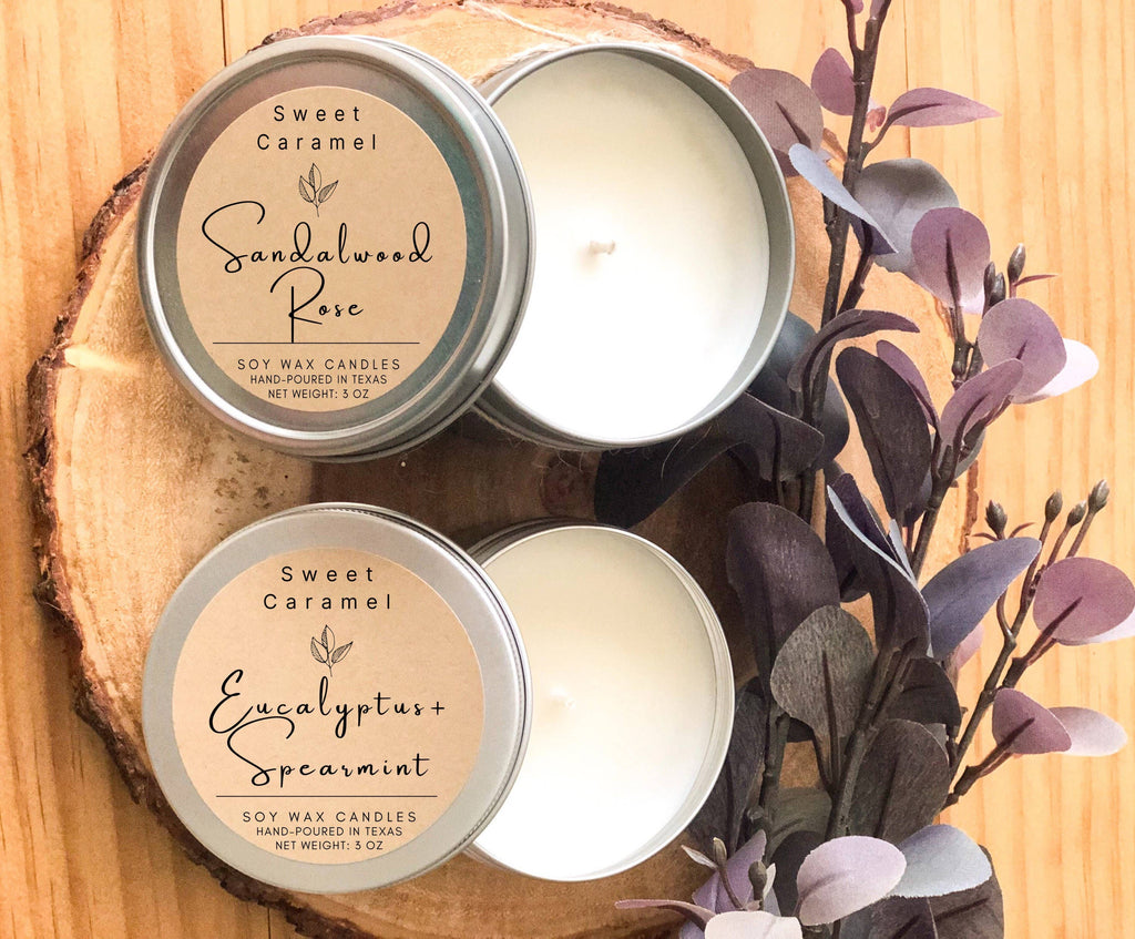 Sweet Caramel Shop - Handmade Soy Candles, 4 oz Candles, Scented, Vegan, Homemade