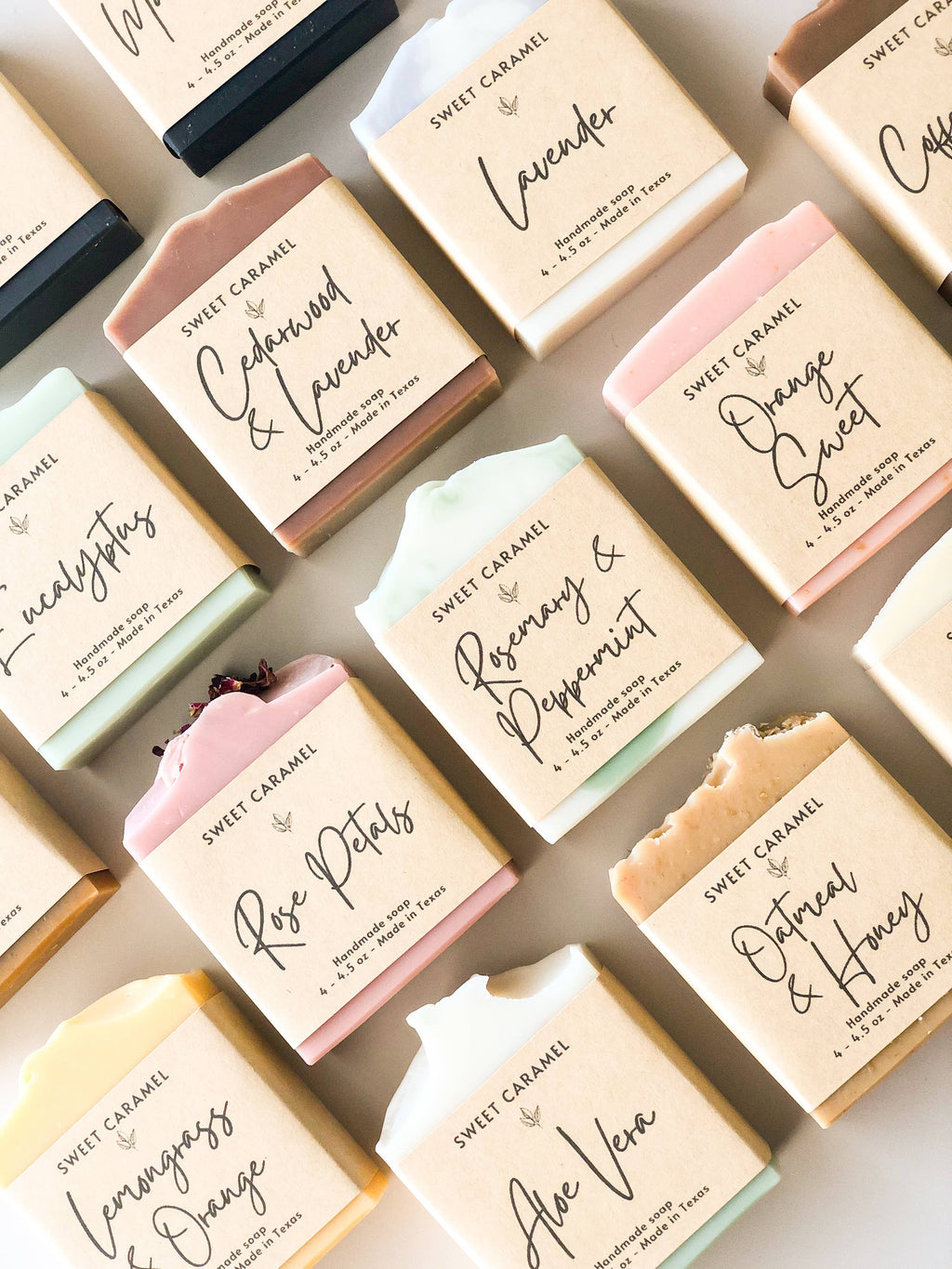 Sweet Caramel Shop - Handmade soap bar, Natural soaps, different scents to choose