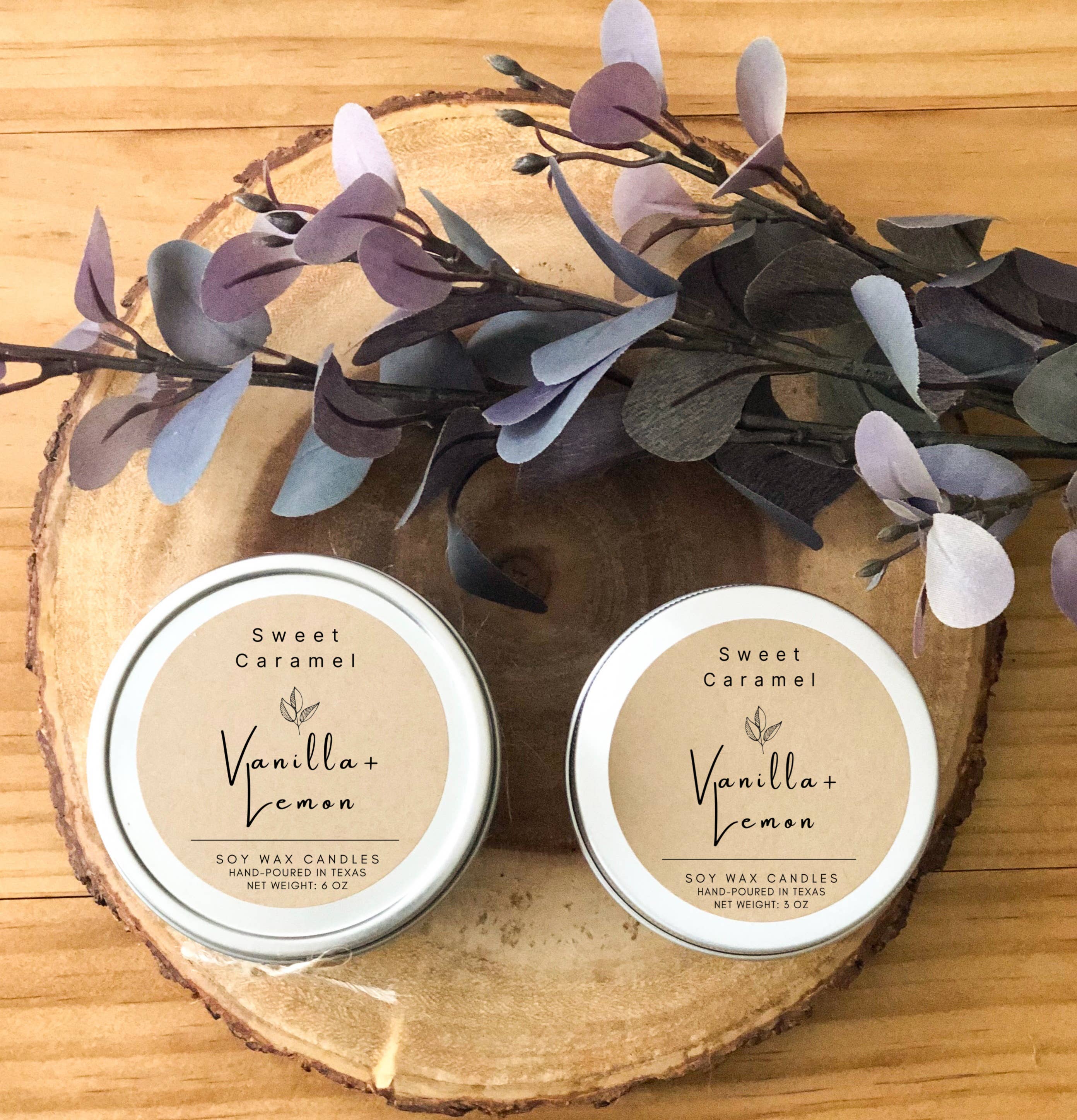 Sweet Caramel Shop - Handmade Soy Candles, 4 oz Candles, Scented, Vegan, Homemade